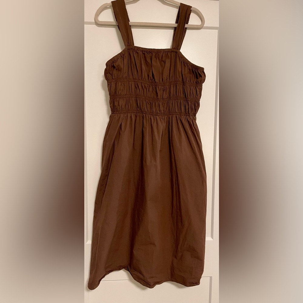 Gently Used - The Drop - Women's Lu Wide Strap Soft Smocked Midi Dress - XXL